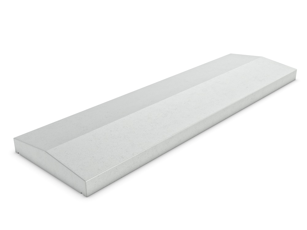 Muurafdekker tweezijdig 350x50/71