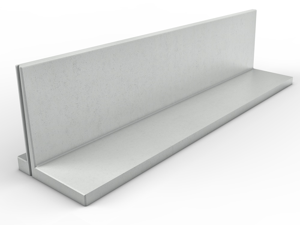 Keerwand met hak 500mm hoog flexibele lengte