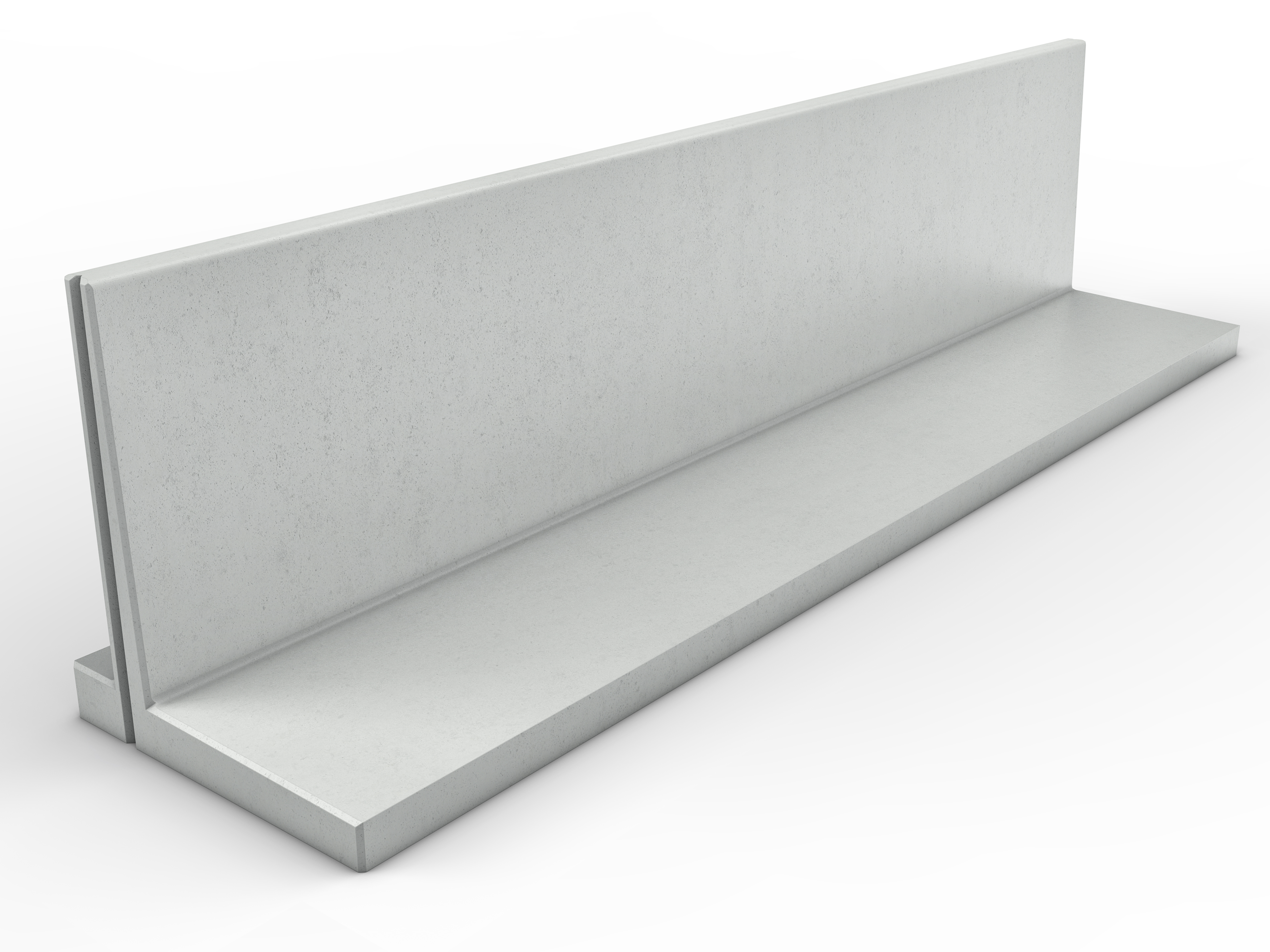 Keerwand met hak 1250mm hoog flexibele lengte